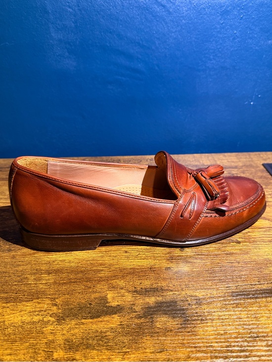 Camper Cognac Leather Tassel Kiltie Loafers main image 7